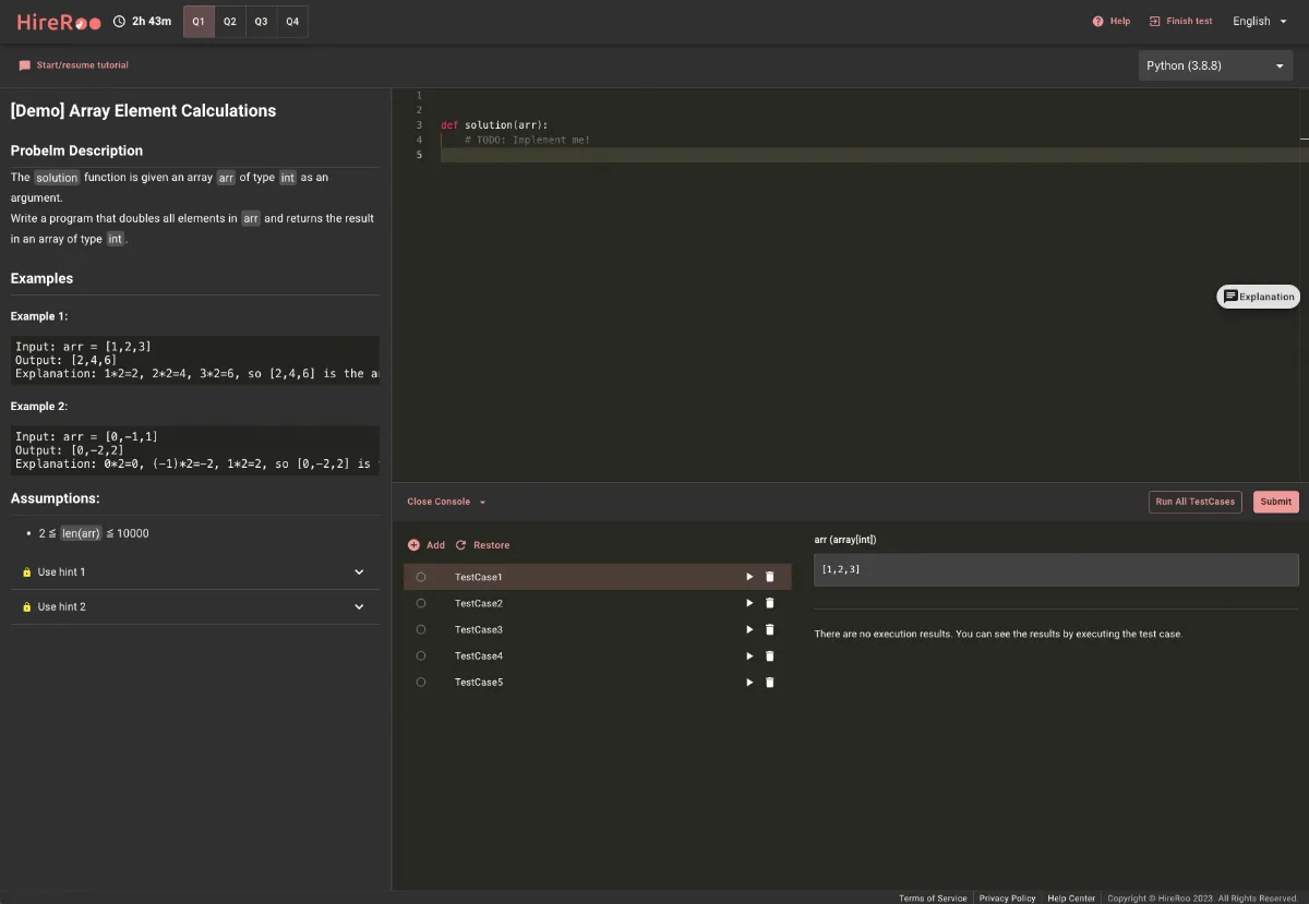 HireRoo 海外採用画面